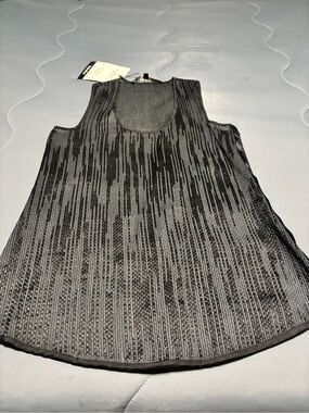 Timo Weiland Black Textured Metallic-Trim Scoop Tank